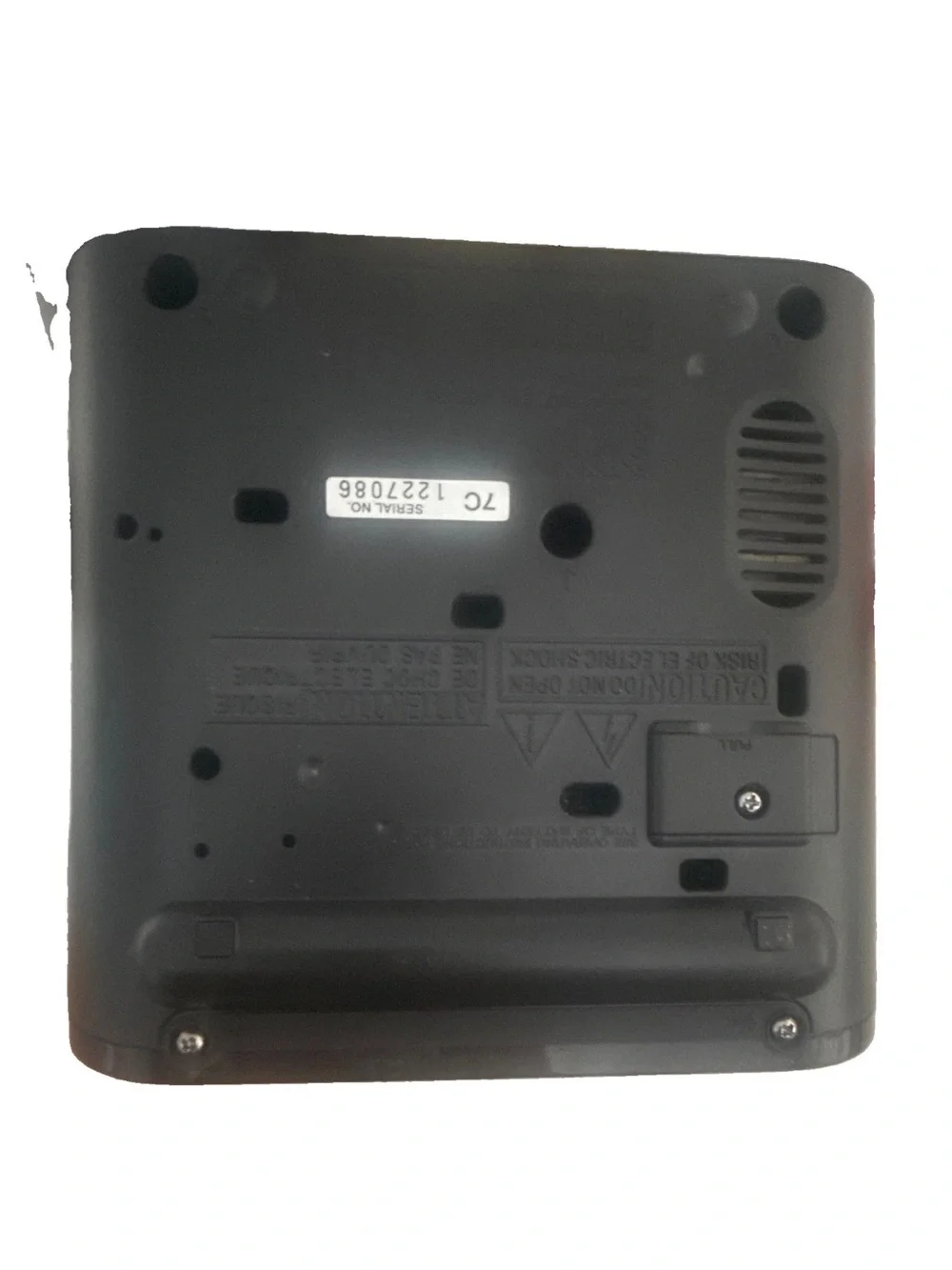 Sony Black Clock Radio with Green LED Display